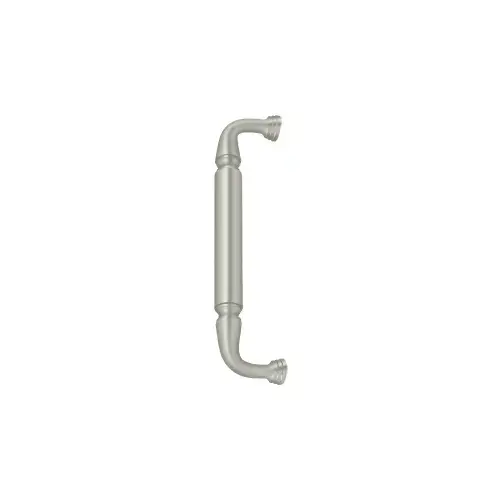 10" Center To Center Traditional Style Surface Mount Door Pull Without Rosette Brushed Nickel