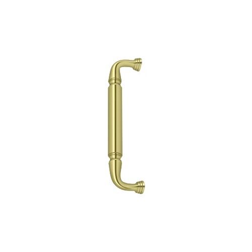 10" Center To Center Traditional Style Surface Mount Door Pull Without Rosette Polished Brass