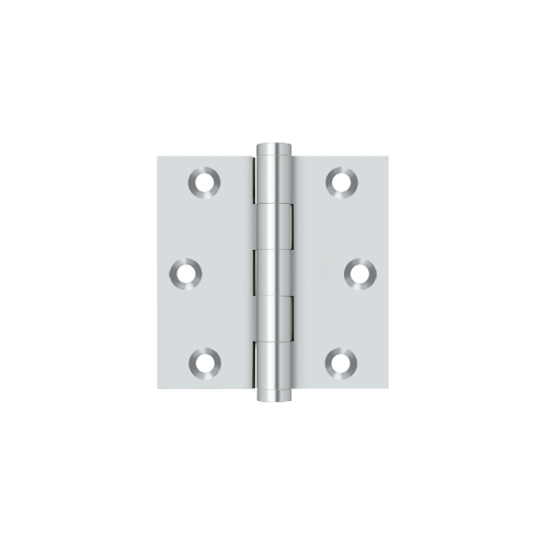 3" x 3" Square Hinge in Polished Chrome Pair