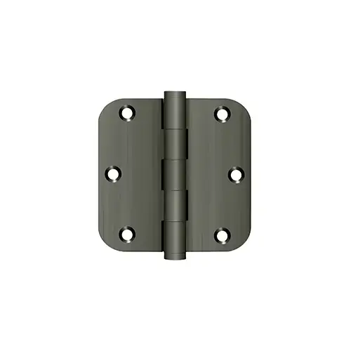 3-1/2" x 3-1/2" x 5/8" Radius Hinge, Residential in Antique Nickel Pair