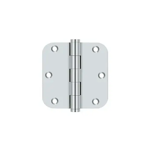 3-1/2" x 3-1/2" x 5/8" Radius Hinges in Polished Chrome Pair