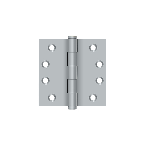 4" x 4" Square Hinges in Brushed Chrome Pair