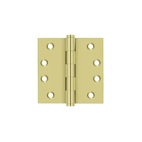 4" x 4" Square Hinges in Polished Brass Pair