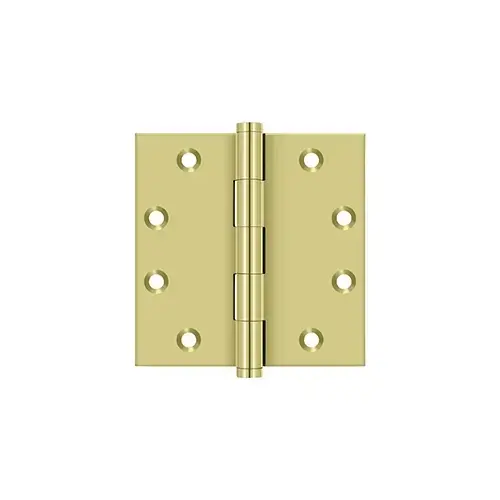 4-1/2" x 4-1/2" Square Hinges in Polished Brass Pair