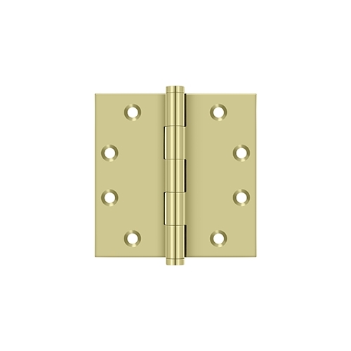 4-1/2" x 4-1/2" Square Hinges in Unlacquered Brass Unlaquered Pair