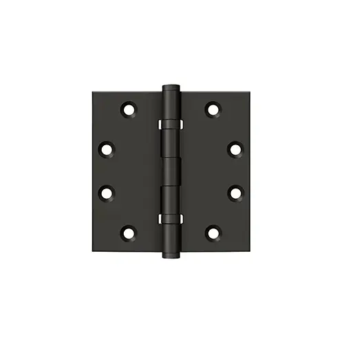 4-1/2" x 4-1/2" Square Hinges, Ball Bearings in Oil-rubbed Bronze Pair