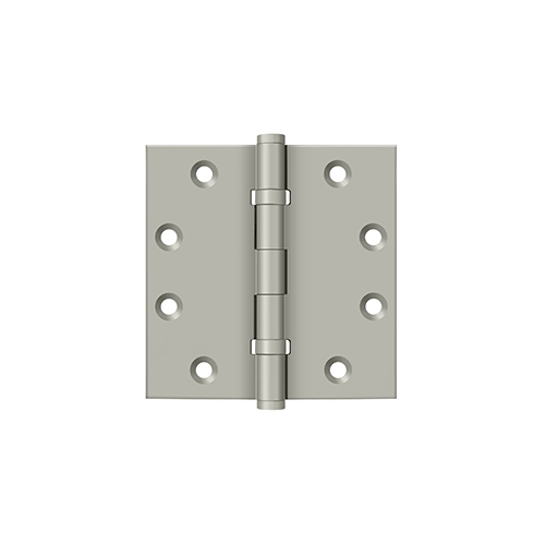 4-1/2" x 4-1/2" Square Hinges, Ball Bearings in Brushed Nickel Pair