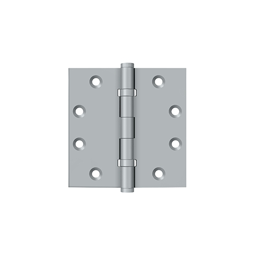 4-1/2" x 4-1/2" Square Hinges, Ball Bearings in Brushed Chrome Pair