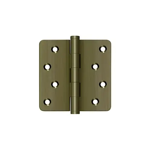 4" x 4" x 1/4" Radius Hinges / Zig-Zag in Antique Brass Pair