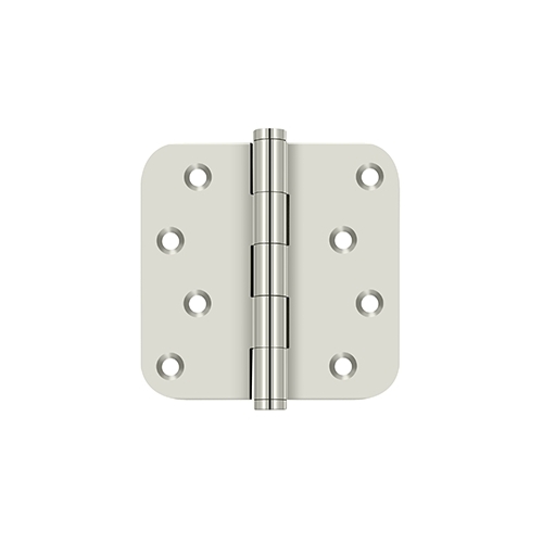 4" x 4" x 5/8" Radius Hinge / Zig-Zag in Polished Nickel Pair