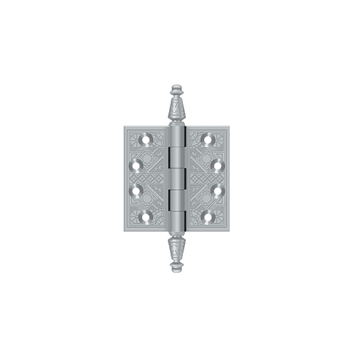 3-1/2" x 3-1/2" Square Hinges in Brushed Chrome Pair