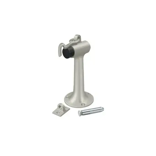 Floor Mount, 6" Bumper w/ Hook in Brushed Nickel