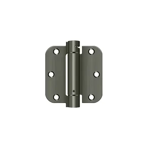 3-1/2" x 3-1/2" x 5/8" Spring Hinge in Antique Nickel