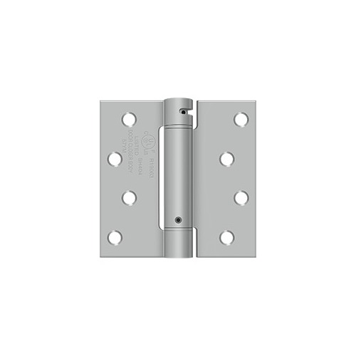 4" x 4" Spring Hinge, UL Listed in Brushed Stainless