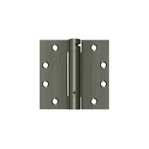 4-1/2" x 4-1/2" Spring Hinge, UL Listed in Antique Nickel