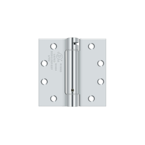 4-1/2" x 4-1/2" Spring Hinge, UL Listed in Polished Chrome