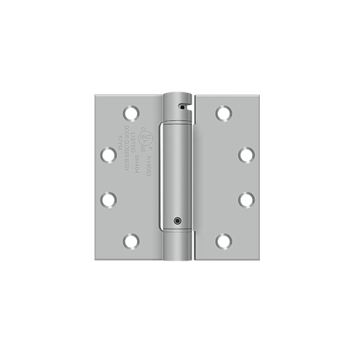 Deltana DSH45U32D 4-1/2" x 4-1/2" Spring Hinge, UL Listed in Brushed Stainless