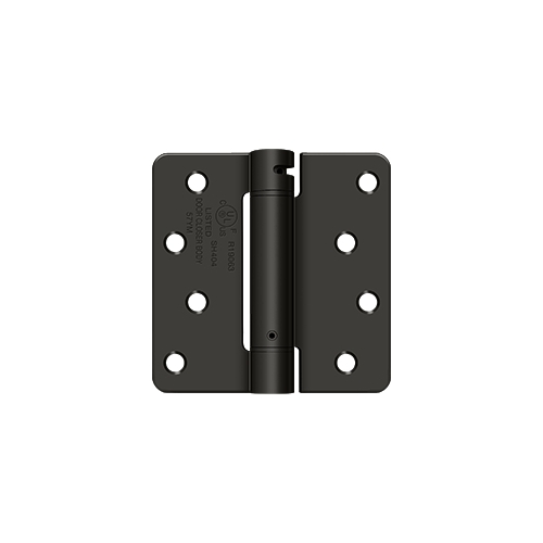 4" x 4" x 1/4" Spring Hinge, UL Listed in Oil-rubbed Bronze