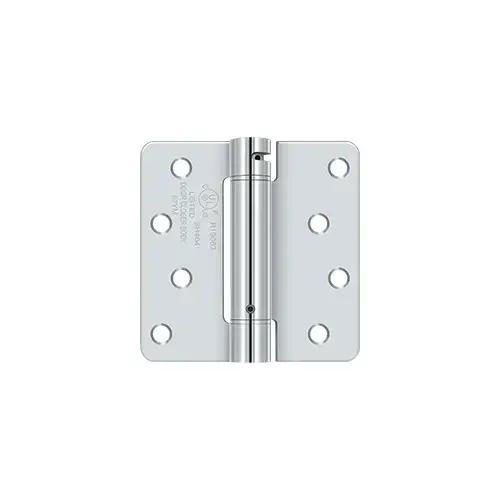 1/4" Radius UL Listed Square Corner Mortise Spring Hinge Radius Corner Polished Chrome - pack of 10