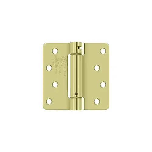 4" x 4" x 1/4" Spring Hinge, UL Listed in Zinc Dichromate