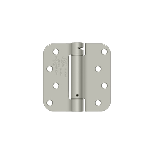 4" x 4" x 5/8" Spring Hinge, UL Listed in Brushed Nickel