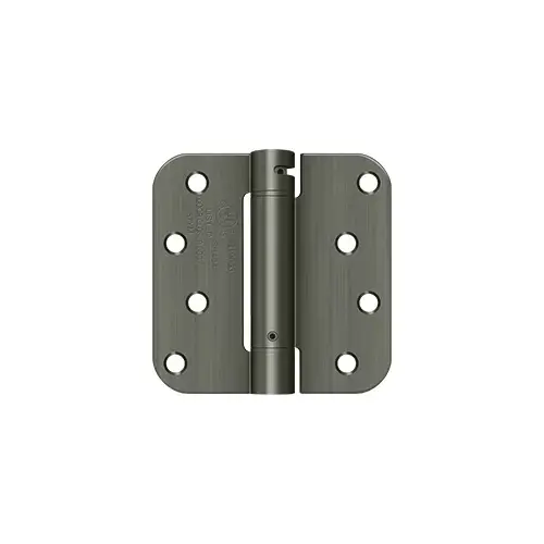 4" x 4" x 5/8" Spring Hinge, UL Listed in Antique Nickel