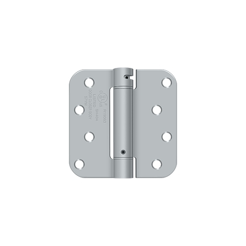 4" x 4" x 5/8" Spring Hinge, UL Listed in Brushed Chrome