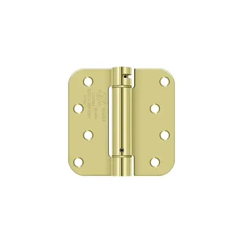 5/8" Radius UL Listed Square Corner Mortise Spring Hinge Radius Corner/TT Polished Brass