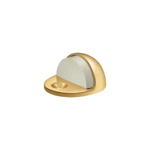 Floor Mounted Dome Shaped Door Stop Low Profile Lifetime Polished Brass