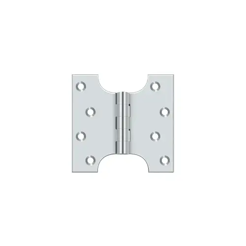 4" Height X 4" Width Square Corner Plain Bearing Mortise Parliament Hinge Chrome Pair