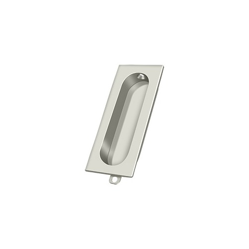 Flush Pull, Rectangle, 3-1/8" x 1-3/8" x 1/2" in Polished Nickel