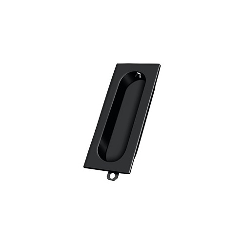 Flush Pull, Rectangle, 3-1/8" x 1-3/8" x 1/2" in Paint Black