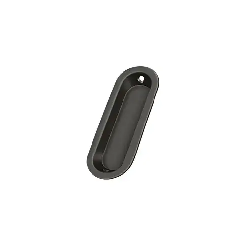 Flush Pull, Oblong, 3-1/2" x 1-1/4" x 3/8" in Oil-rubbed Bronze