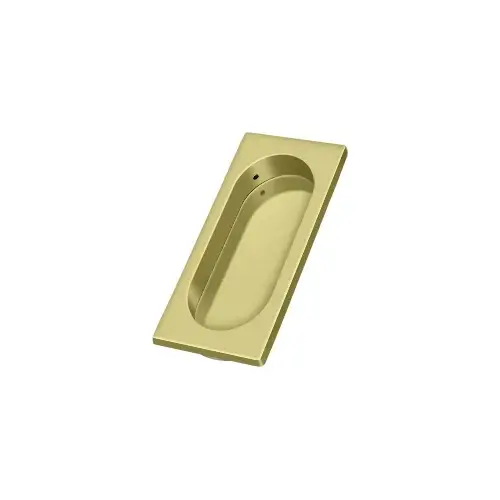 Flush Pull, Large, 3-7/8" x 1-5/8" x 3/8" in Polished Brass