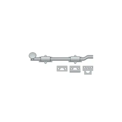 10" Surface Bolt w/ Off-set, HD in Brushed Chrome