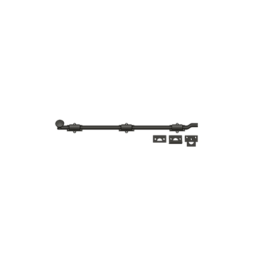 24" Length HD Surface Door Bolt With Offset Oil Rubbed Bronze