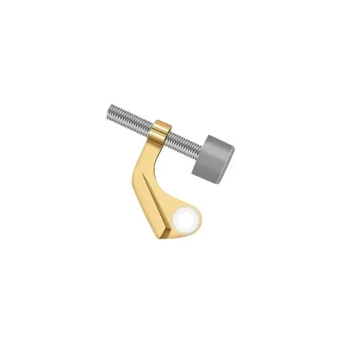 Hinge Pin Stop, Hinge Mounted for Steel Hinges Polished Brass