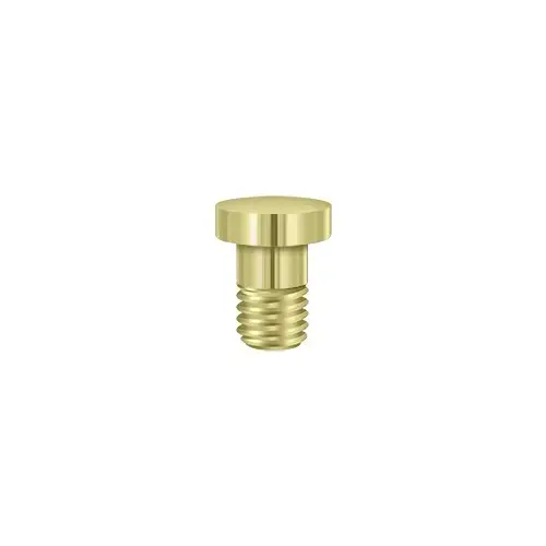 Contemporary Extended Button Tip Polished Brass - pack of 10