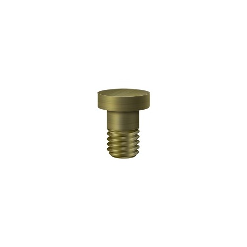 Extended Button Tip for Solid Brass Hinge; Antique Brass Finish