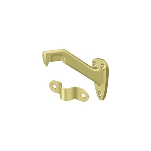 3-3/8" Projection Hand Rail Bracket Polished Brass