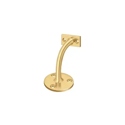 Handrail Brackets, 3-1/4" Projection Light Duty in PVD Polished Brass