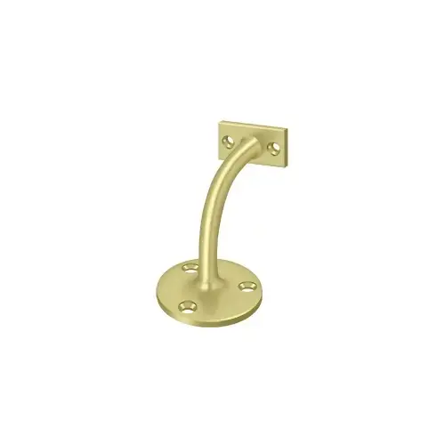 Handrail Brackets, 3-1/4" Projection Light Duty in Polished Brass