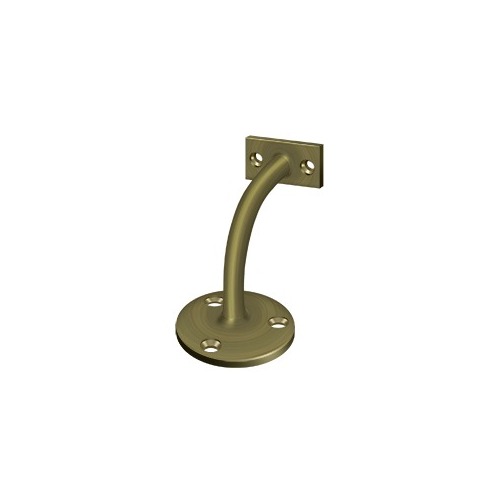 Handrail Brackets, 3-1/4" Projection Light Duty in Antique Brass