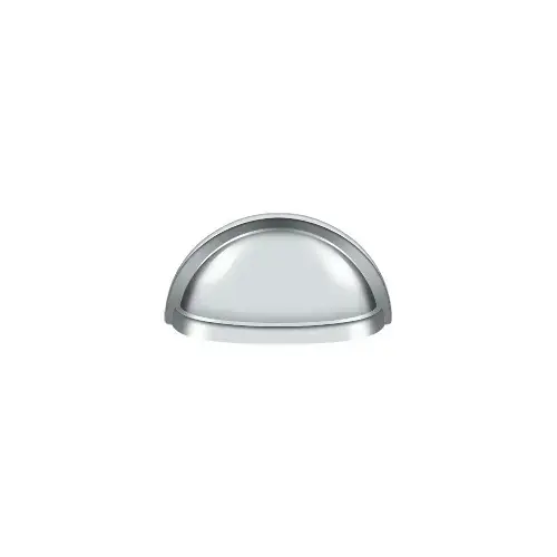 Oval Shell Handle Pull 3-1/2" in Polished Chrome