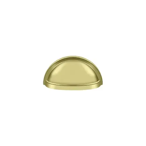 Oval Shell Handle Pull 3-1/2" in Polished Brass