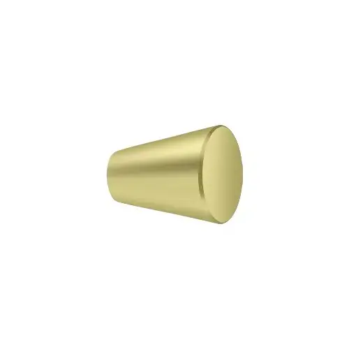 1-1/8" Projection Conical Cabinet Door Knob Polished Brass - pack of 10