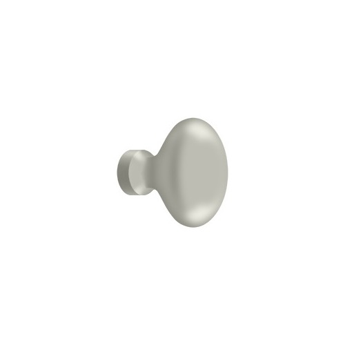 1-1/4" Length Long Oval Cabinet Knob Satin Nickel