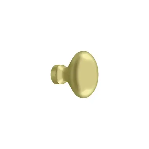 1-1/4" Length Long Oval Cabinet Knob Polished Brass