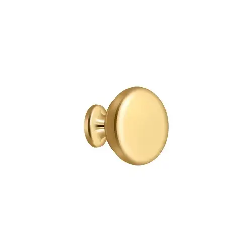 1-1/4" Diameter Mushroom Cabinet Knob Plain Lifetime Polished Brass