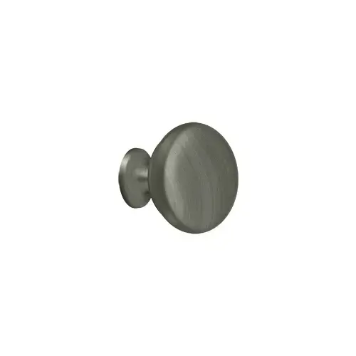 1-1/4" Diameter Mushroom Cabinet Knob Plain Antique Nickel